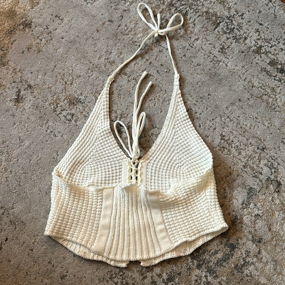 12th Tribe - Amalfi Ivory Crochet Top - Small - Picture 3 of 4